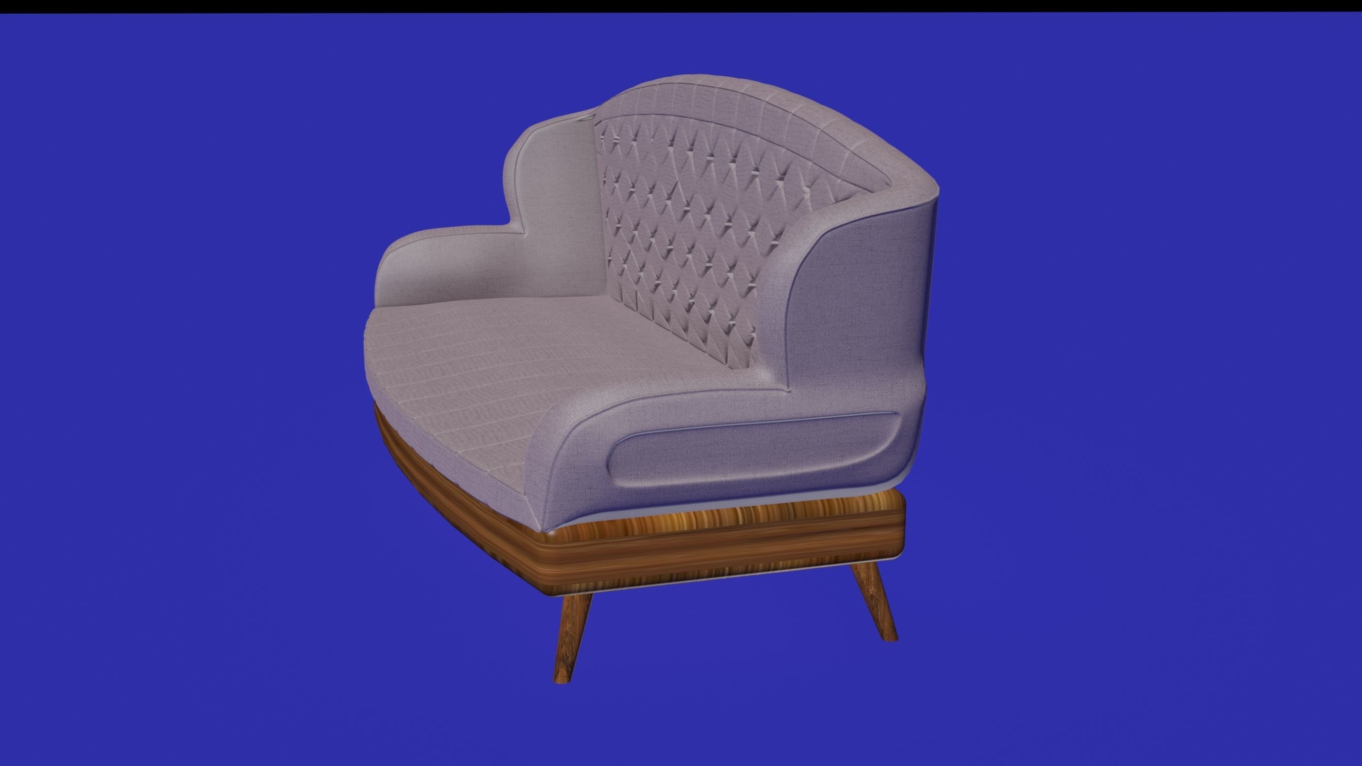 Sofa twisted chesterfield furniture 3D model 3D model_2