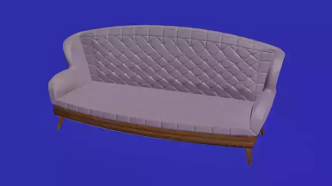 Sofa twisted chesterfield furniture 3D model