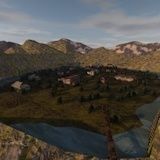 Low Poly AR VR Game ready destroyed village 3d model Low-poly 3D model_3