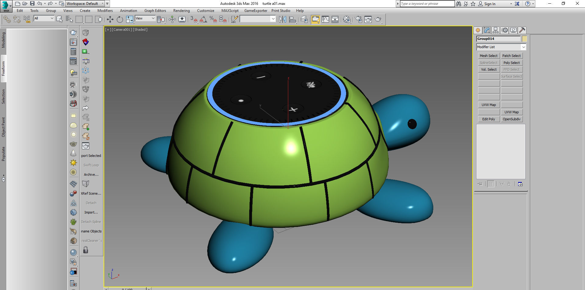 amazon product animal speaker holder turtle 3D model_7