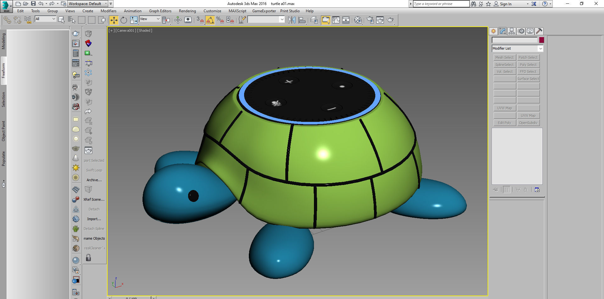amazon product animal speaker holder turtle 3D model_5