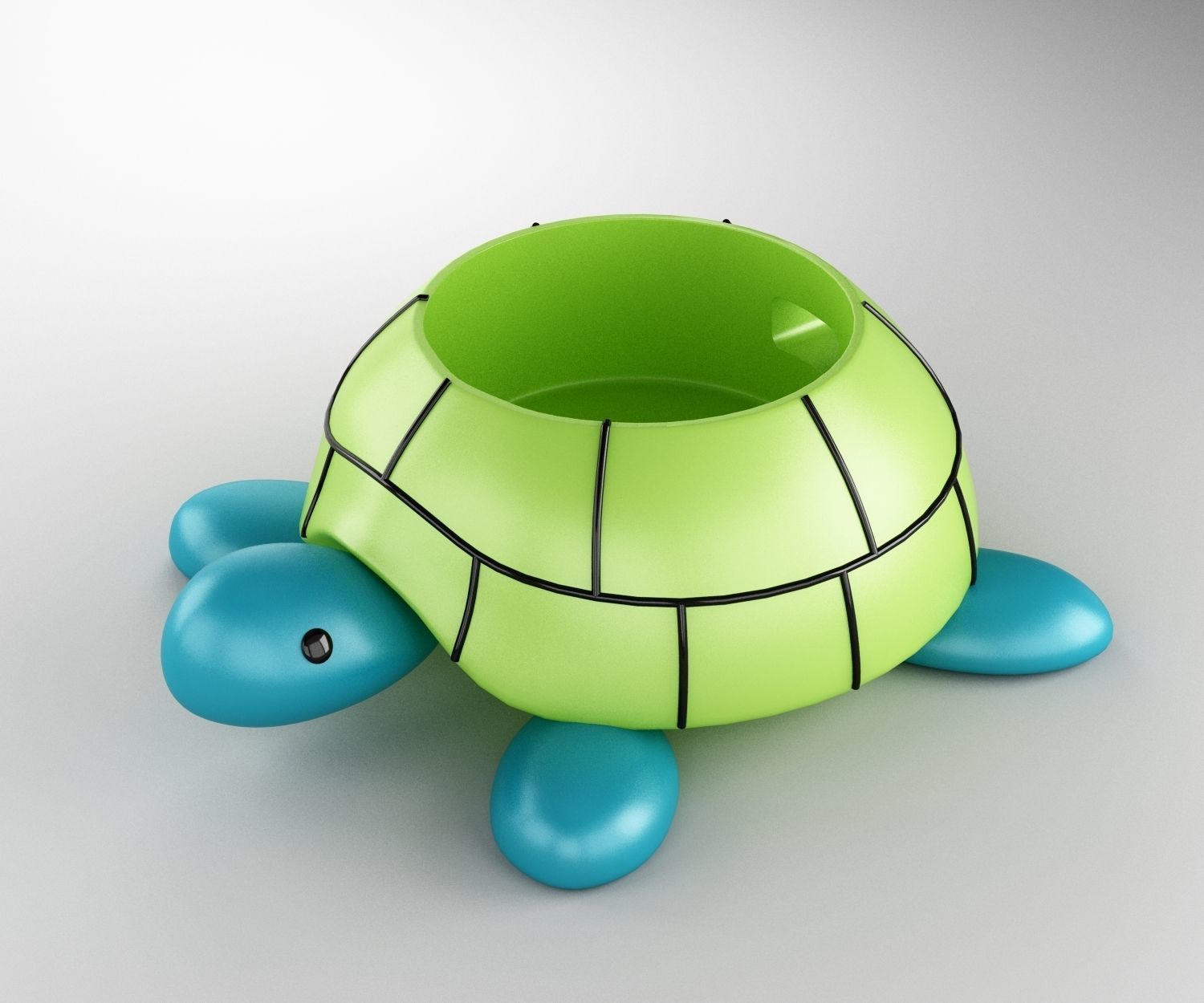 amazon product animal speaker holder turtle 3D model_4