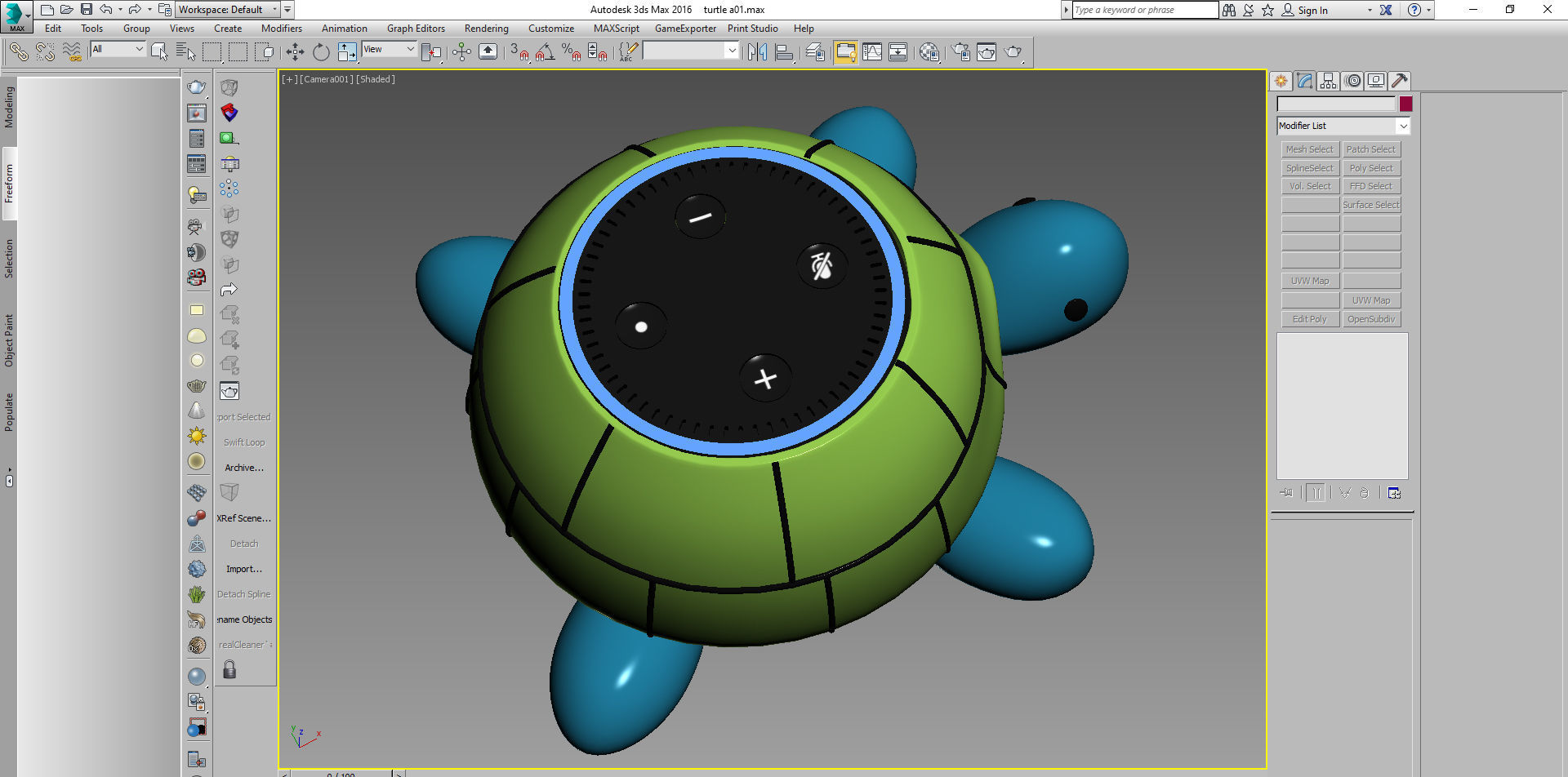 amazon product animal speaker holder turtle 3D model_8