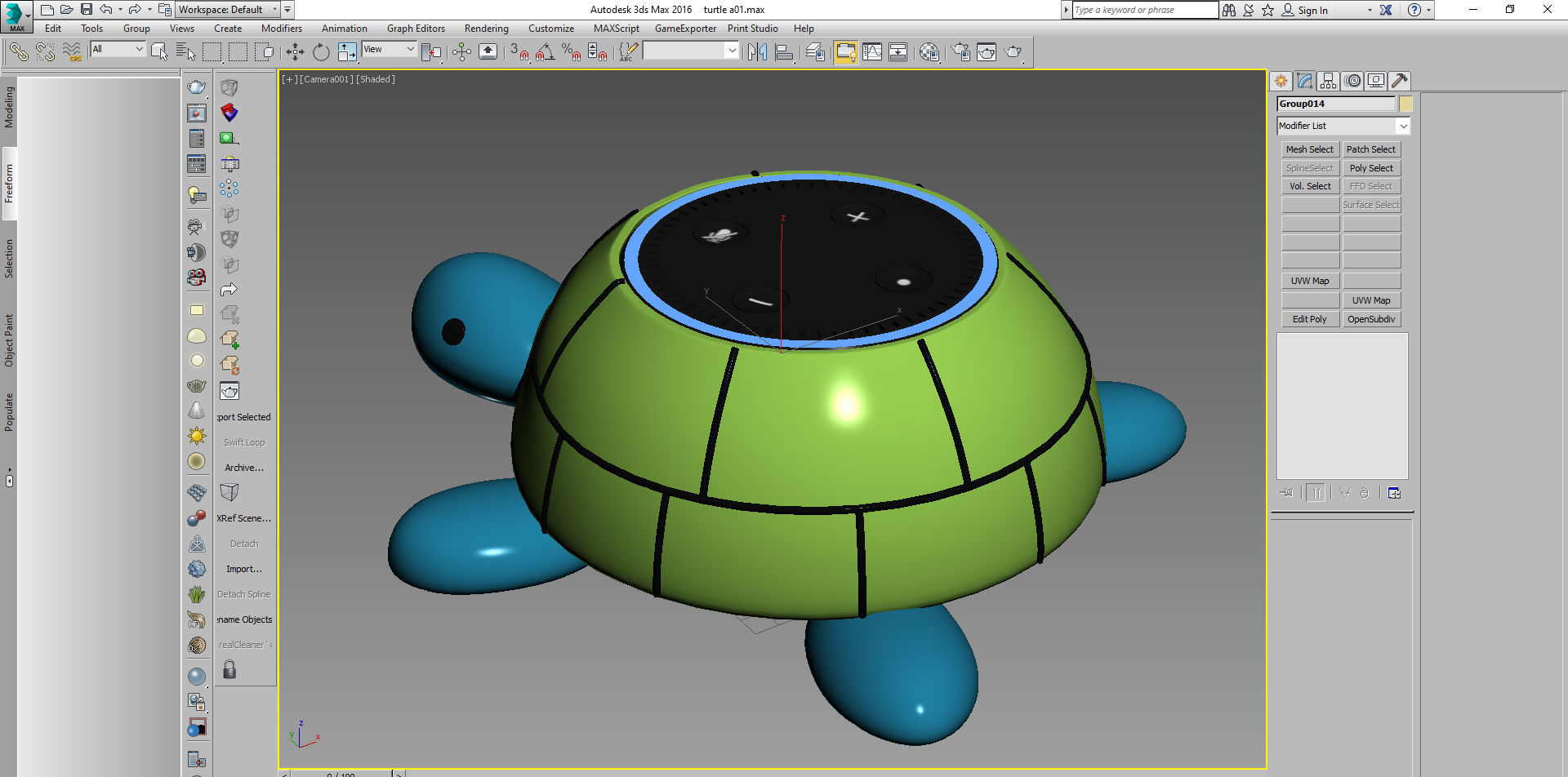 amazon product animal speaker holder turtle 3D model_6