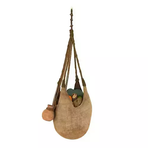 The Bag basket hanging from hook 3D model