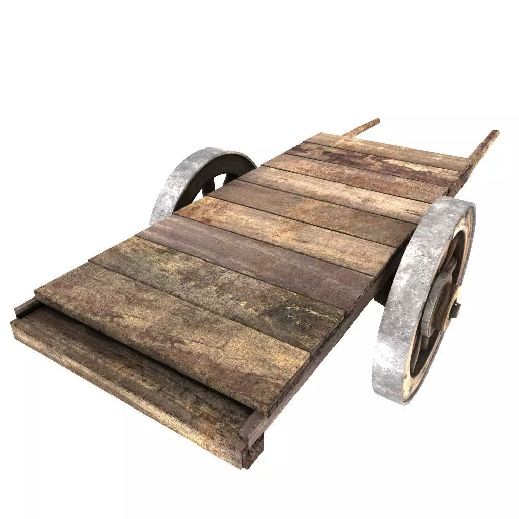 Cart A old wooden 3D model