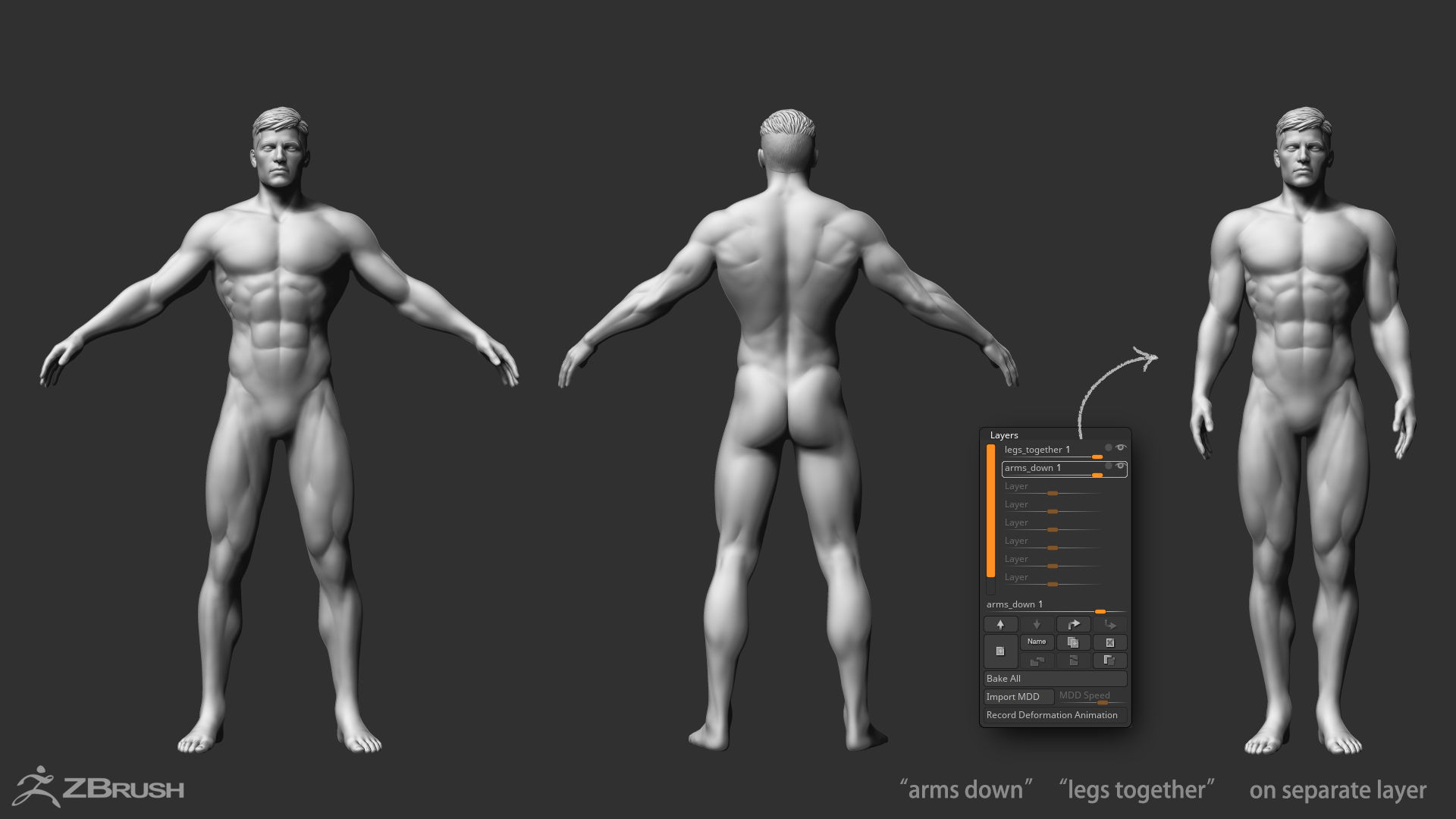 Superhero Base Mesh Low-poly 3D model_4