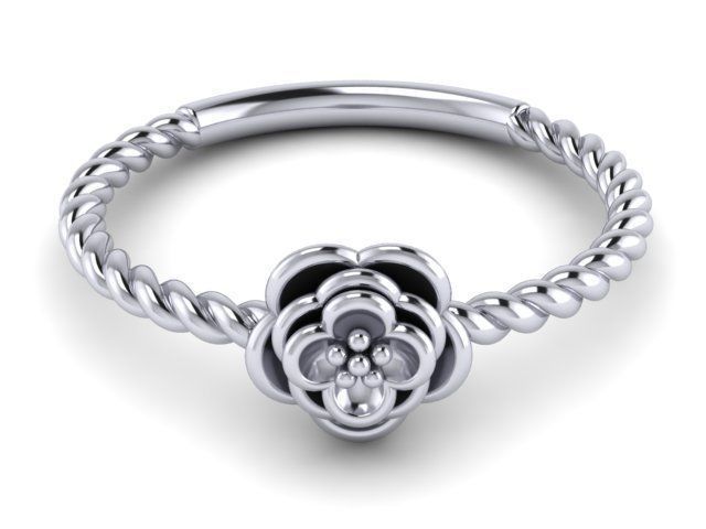 Braided ring 3D print model_3
