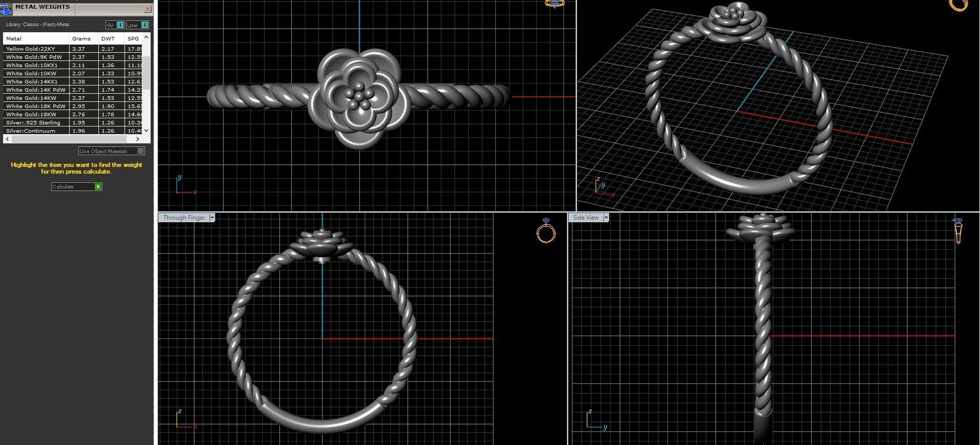 Braided ring 3D print model_6