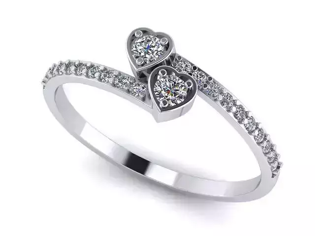Ring diamond hearts 