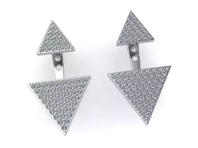 Earrings triangular 3D print model