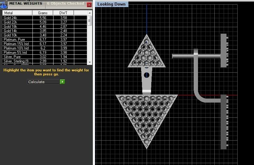Earrings triangular 3D print model_5