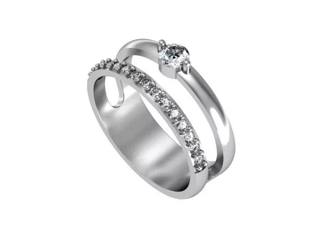 Diamond ring  3D print model_0