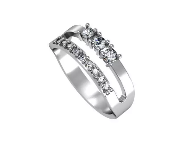 Diamond path ring   3D print model_0