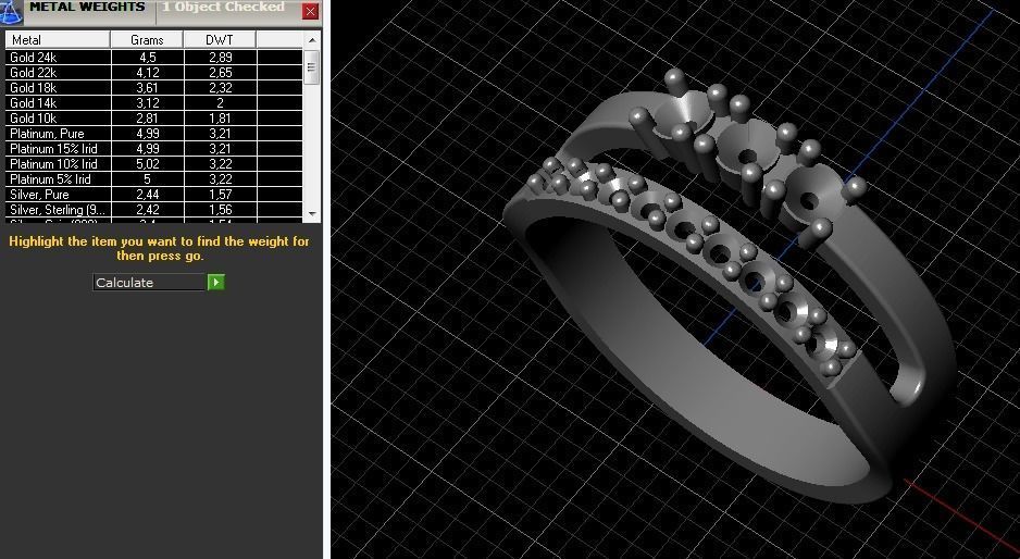 Diamond path ring   3D print model_2