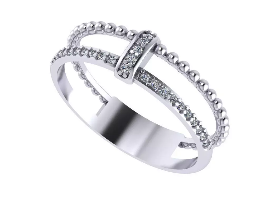 Diamond ring  3D print model_0