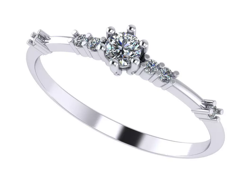 Diamond ring  3D print model_0