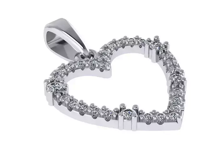 Diamond heart pendant  
