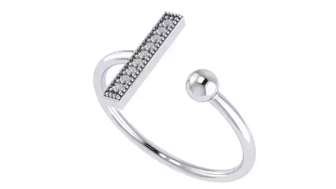 Diamond ring  3D print model Diamond ring  3D print model