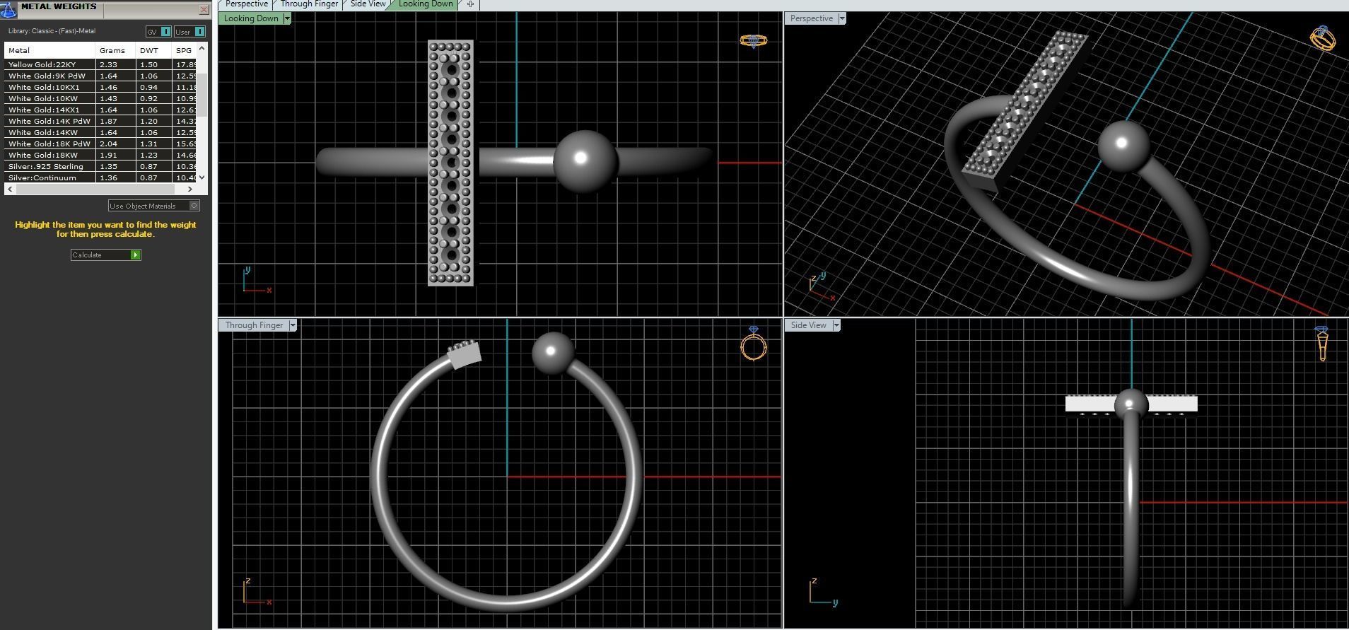 Diamond ring  3D print model_4