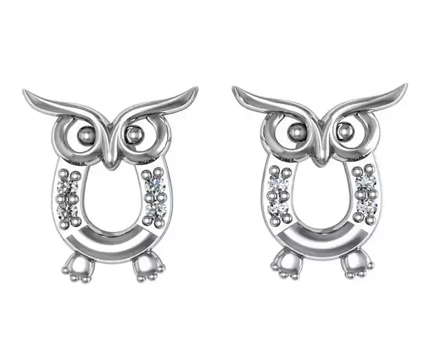 Earrings ctuds owl