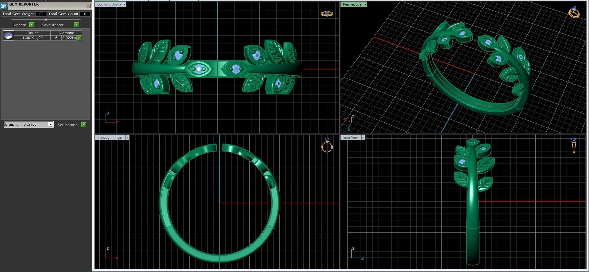 Dimensionless twig ring  3D print model_4
