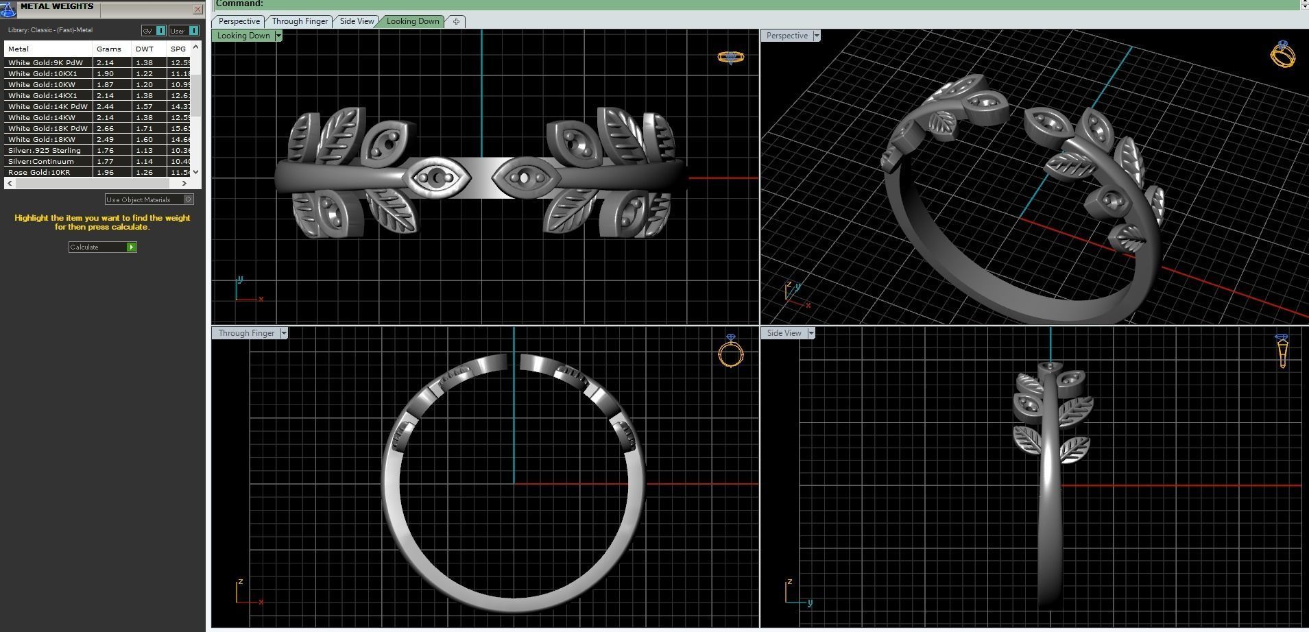 Dimensionless twig ring  3D print model_5