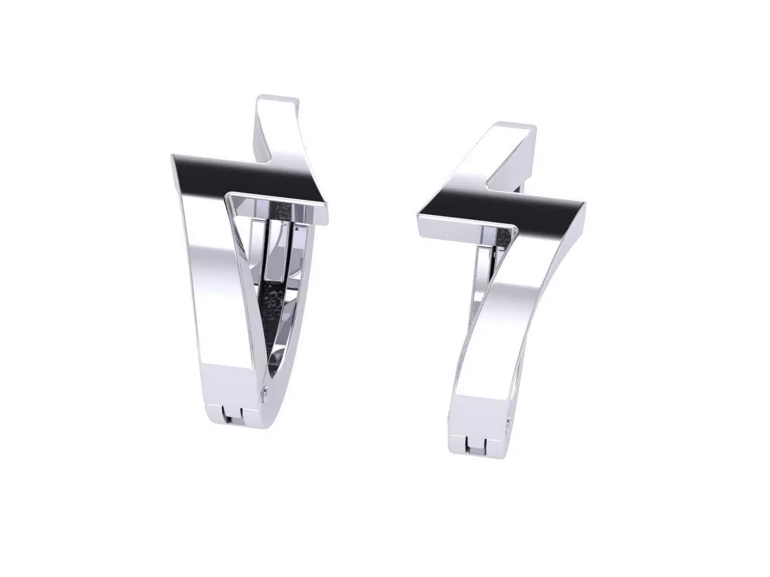 Hinged earrings 3D print model