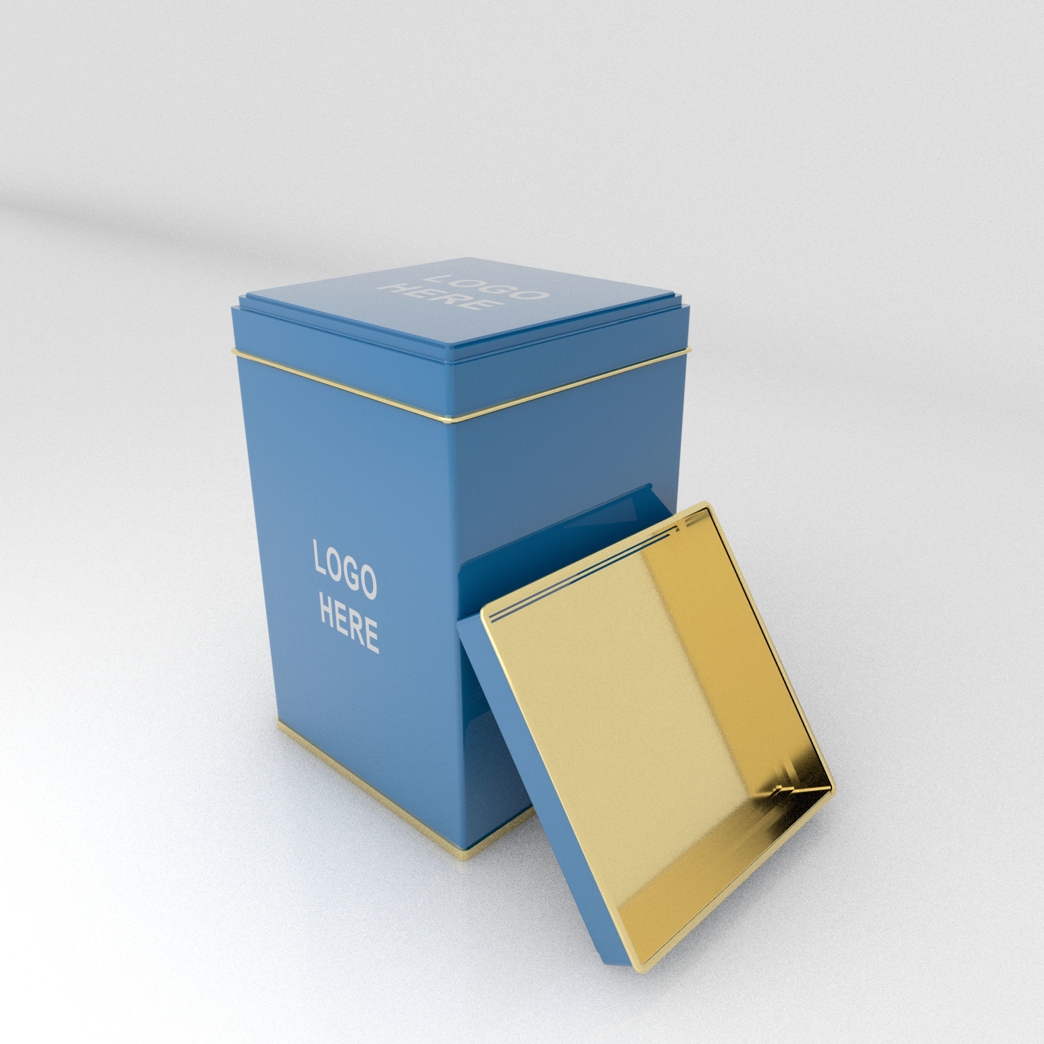 Container Tin Square 3D Assets 3D model_2
