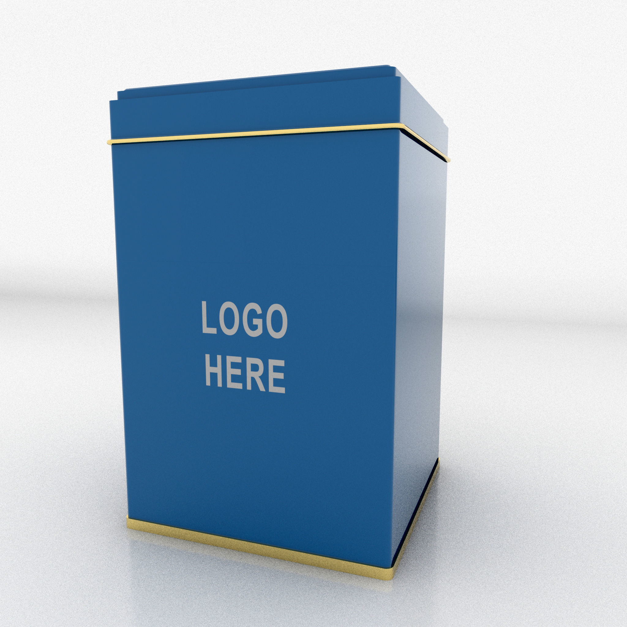 Container Tin Square 3D Assets 3D model_4