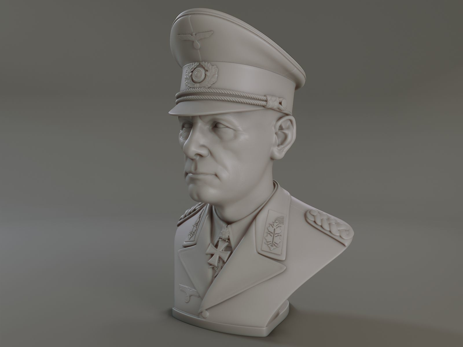 Erwin Rommel Bust 3D model 3D printable | CGTrader