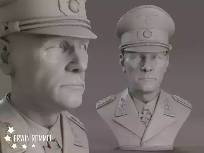 Erwin Rommel Bust 3D print model