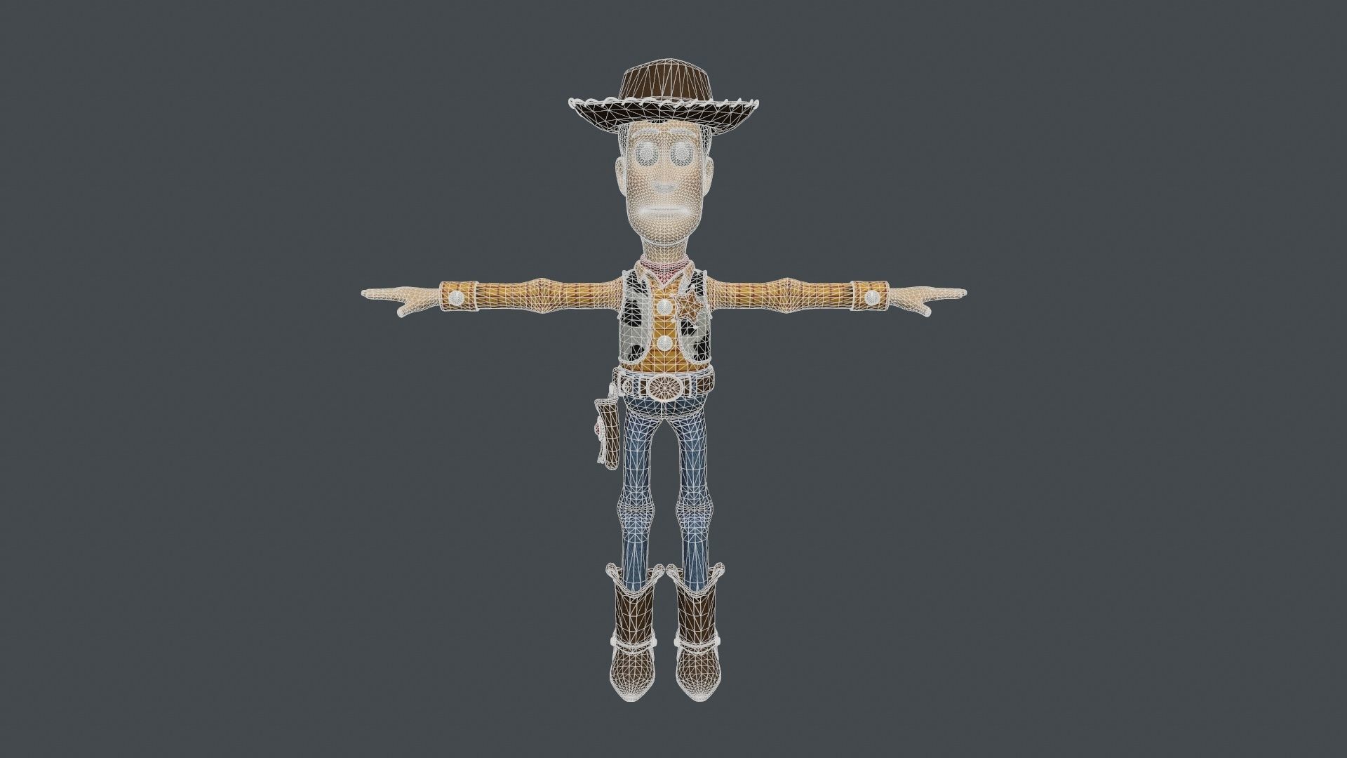 WUDY-002 Rigged Woody Low-poly 3D model_2