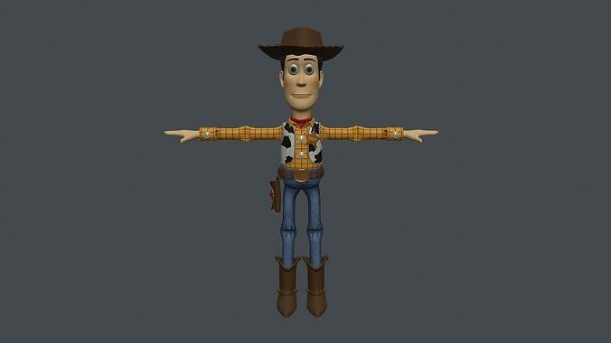 WUDY-002 Rigged Woody Low-poly 3D model