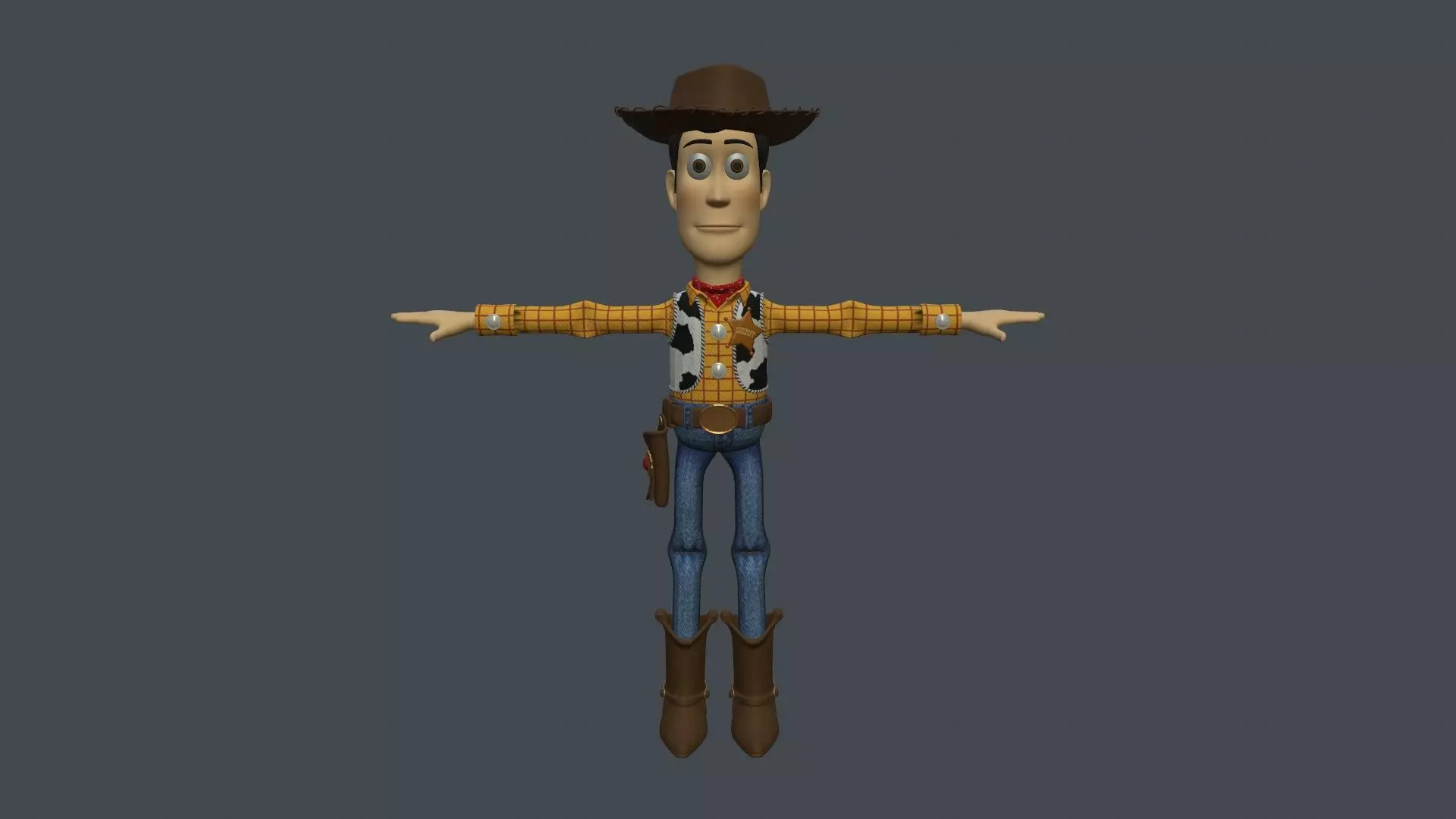 WUDY-002 Rigged Woody Low-poly 3D model_0