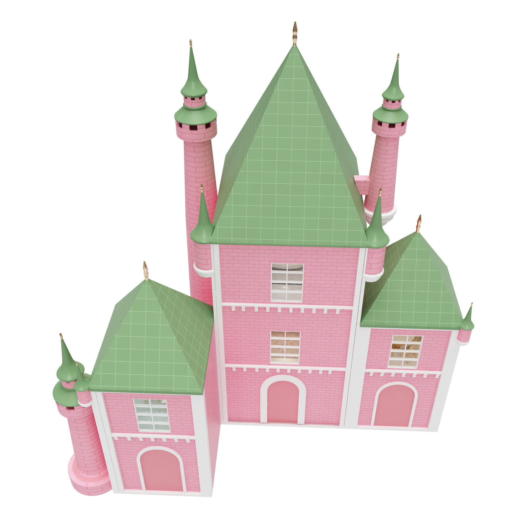 Castle Dollhouse 3D model_14