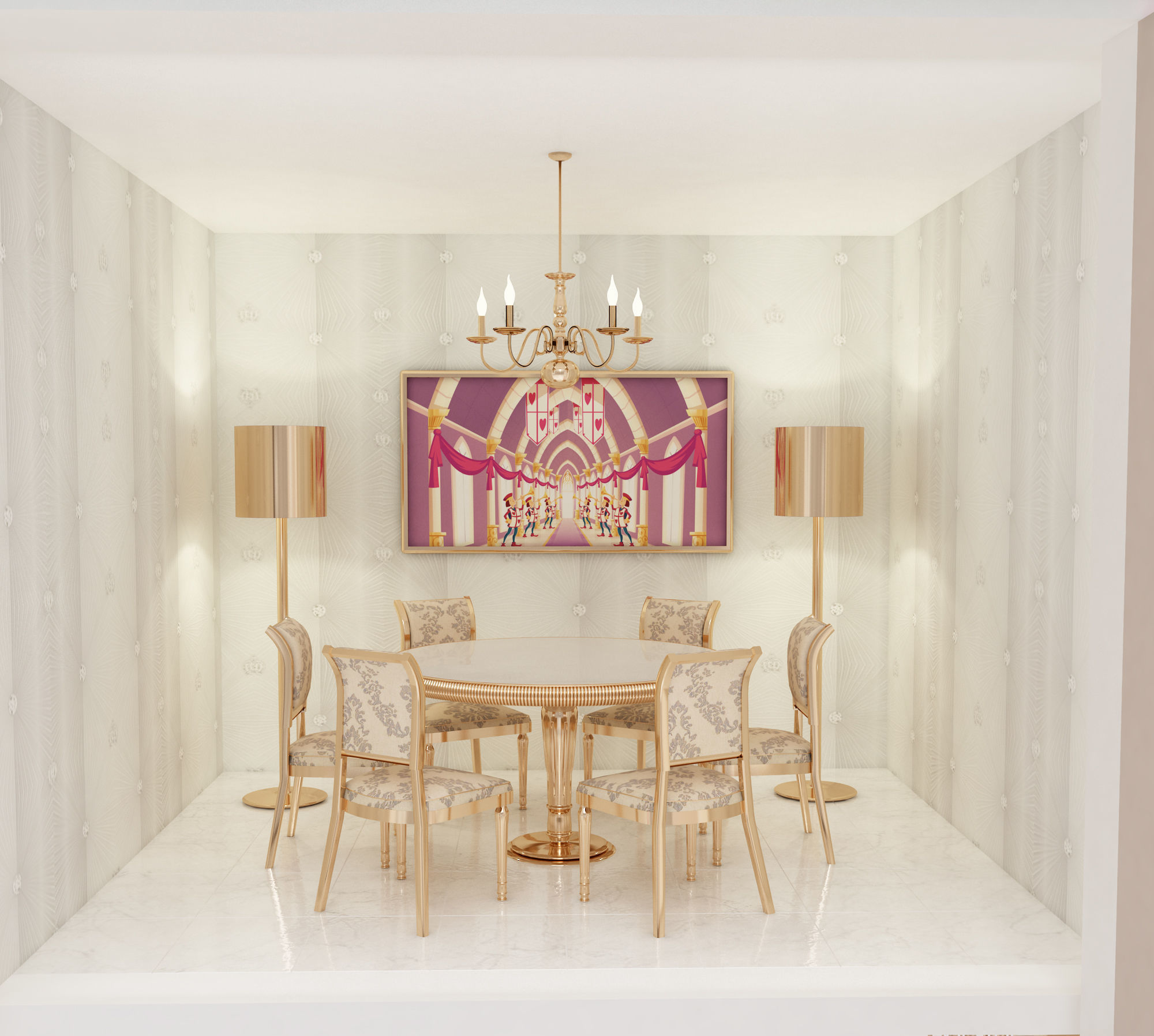 Castle Dollhouse 3D model_4