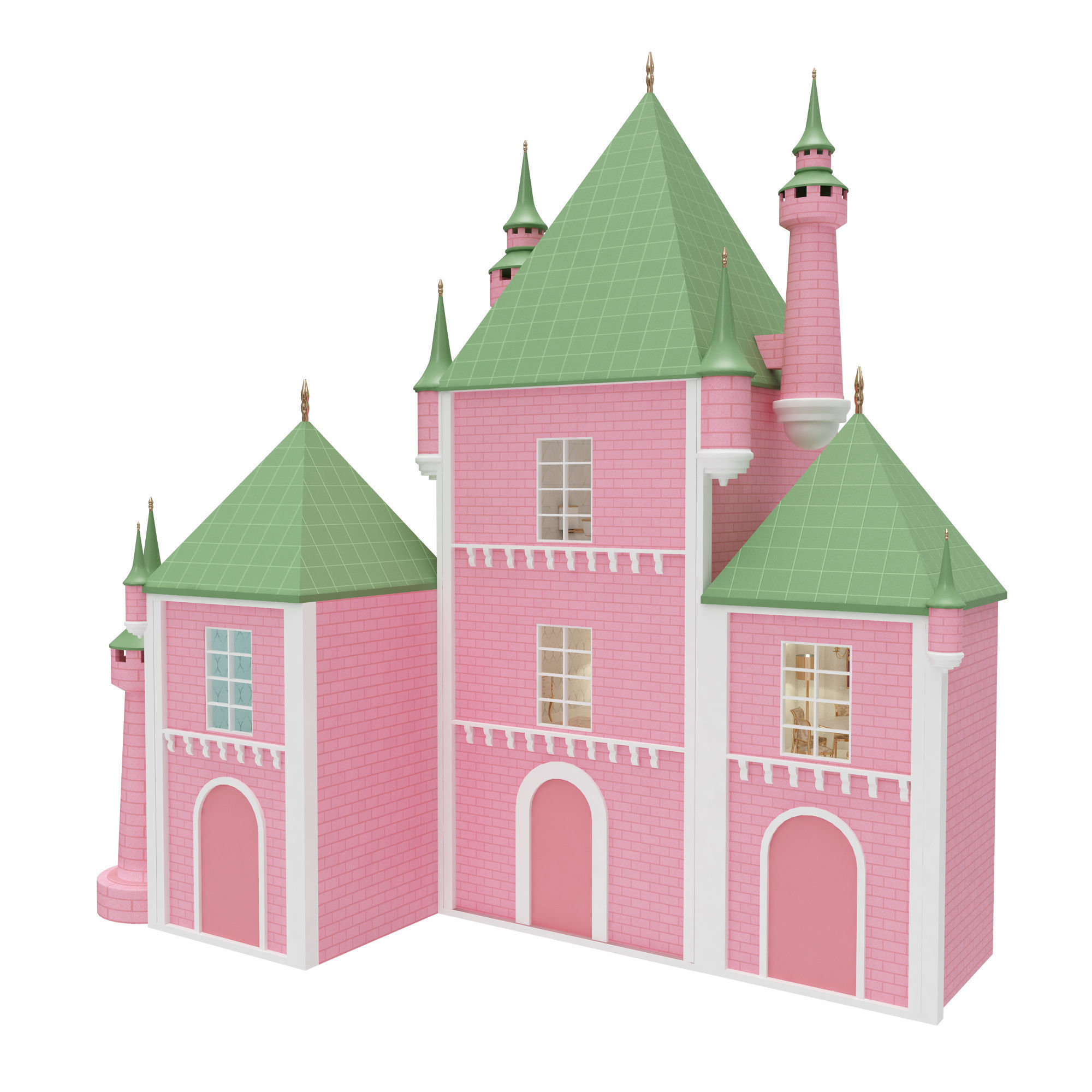 Castle Dollhouse 3D model_12