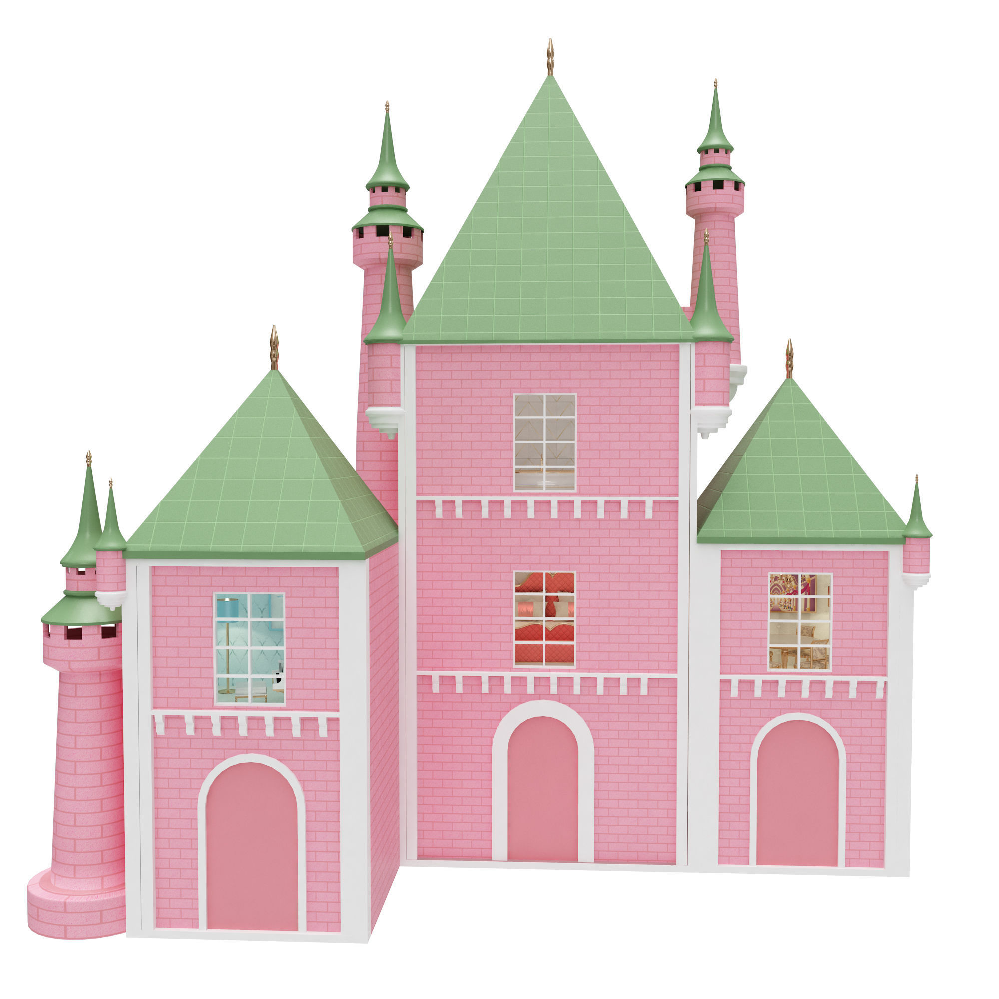 Castle Dollhouse 3D model_11