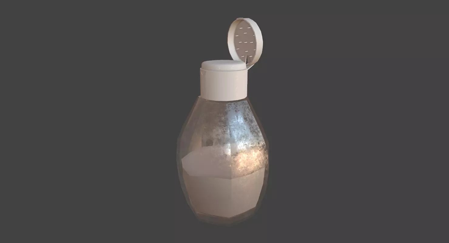 Salt Shaker Low-poly 3D model