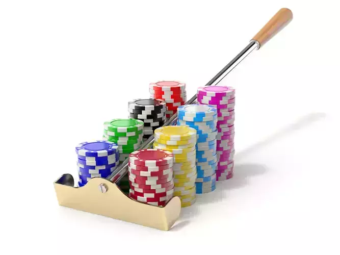 Roulette Rake With Chips