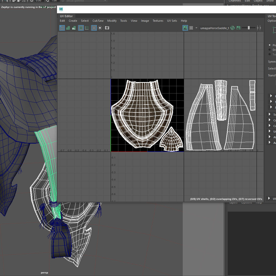 Saddle horse 3D model_10