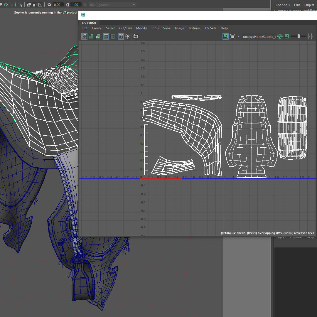 Saddle horse 3D model_9