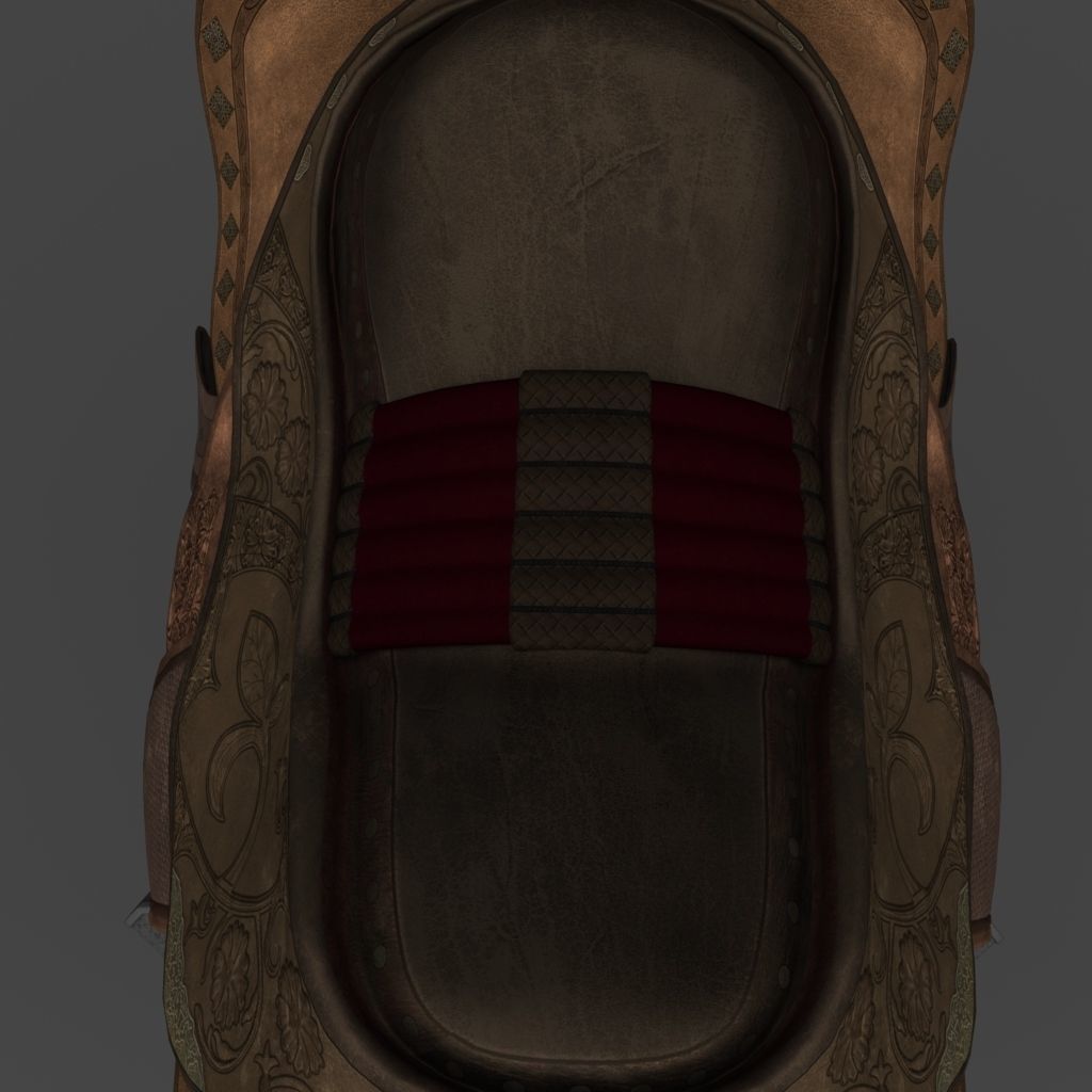 Saddle horse 3D model_7