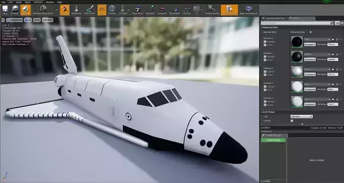 Space Shuttle 3D model  Low-poly 3D model