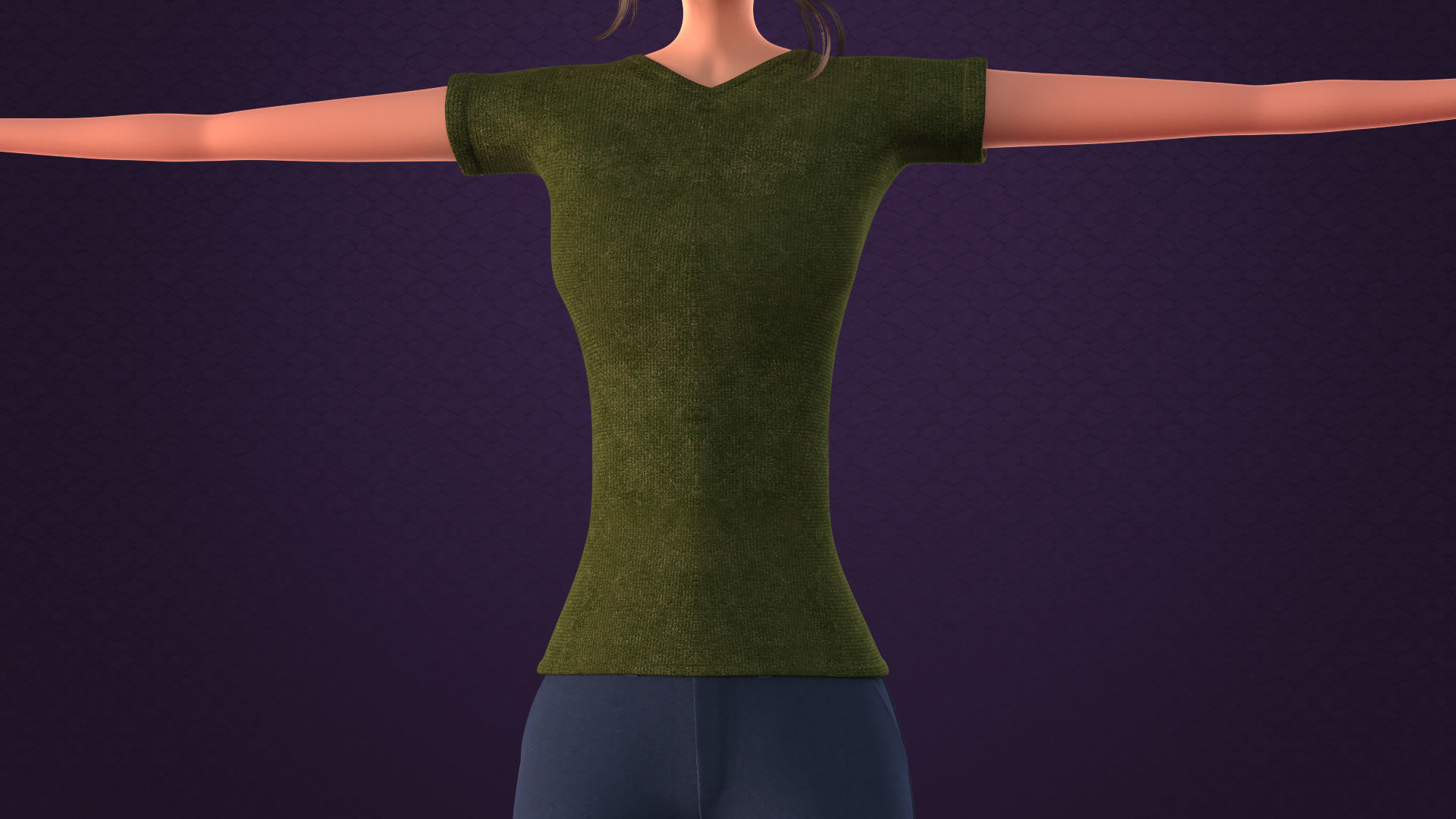CARTOON MOTHER 2 - TOON WOMAN rigged Low-poly 3D model_12