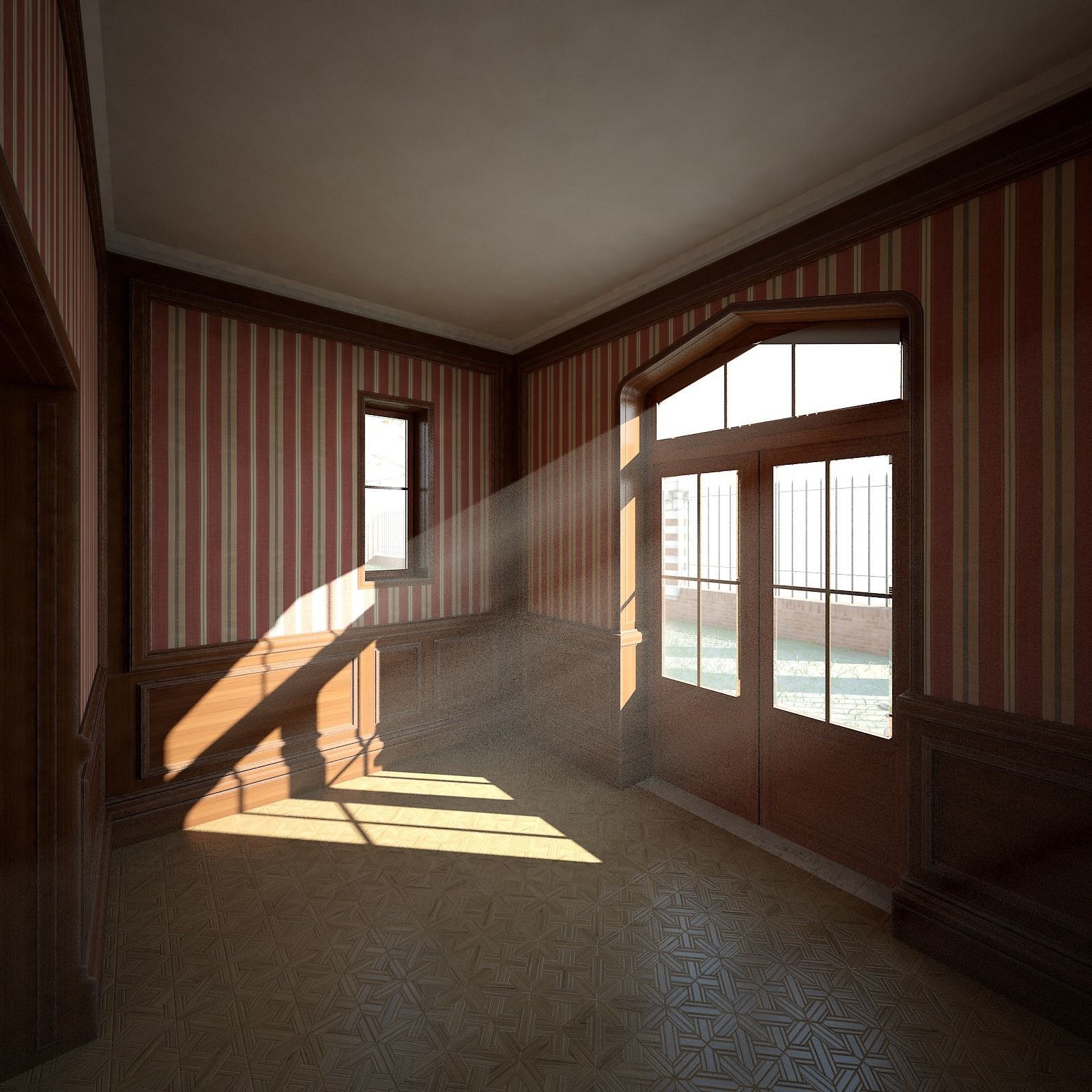 Old House with Interior 3D model_8