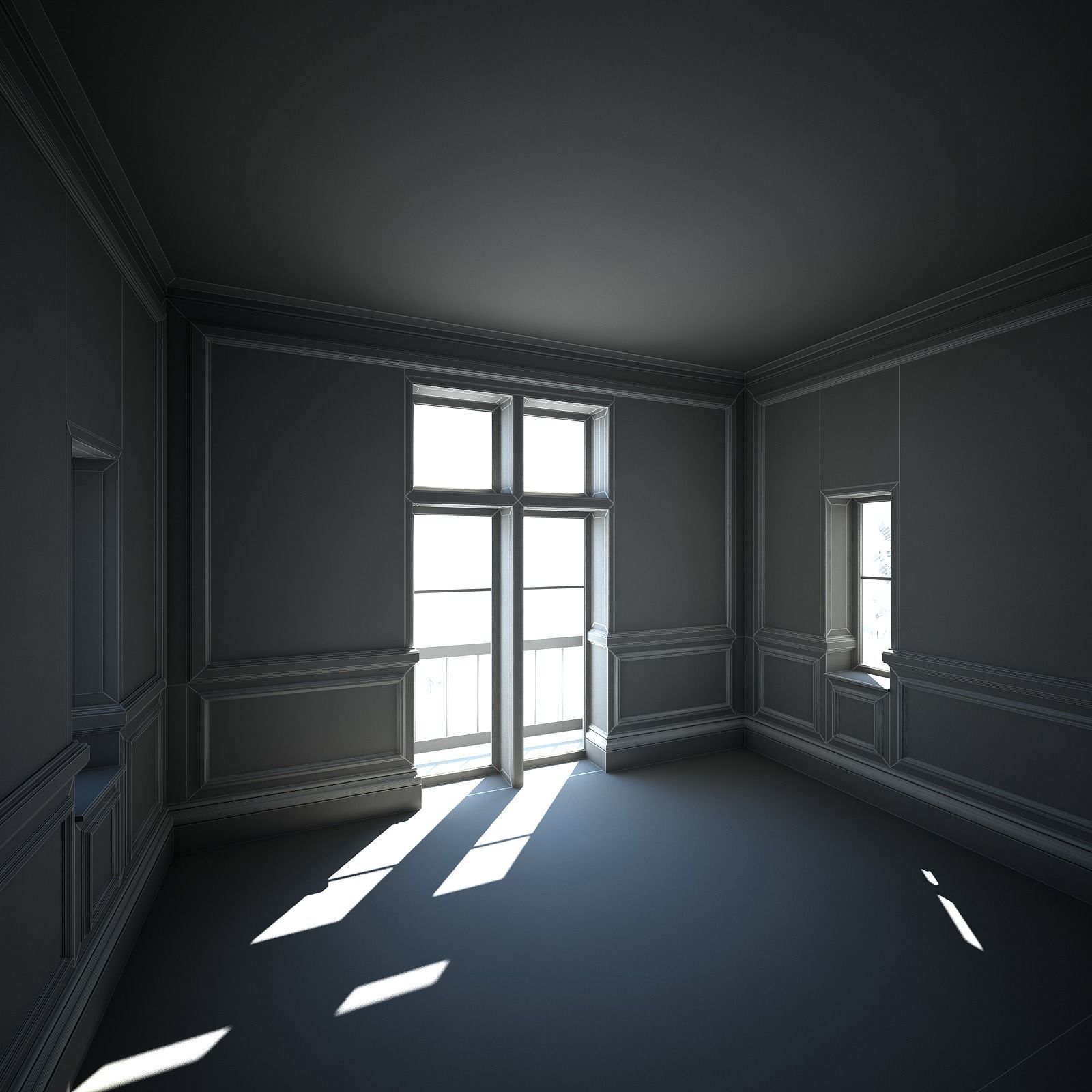 Old House with Interior 3D model_17