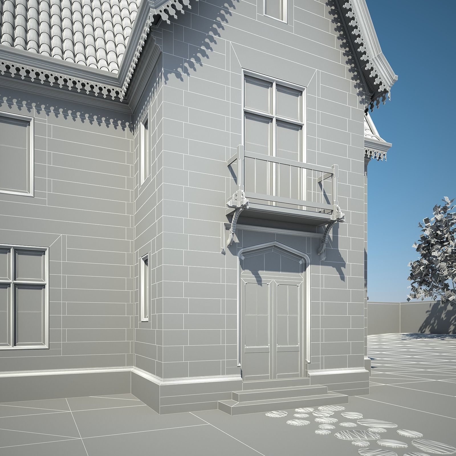 Old House with Interior 3D model_20