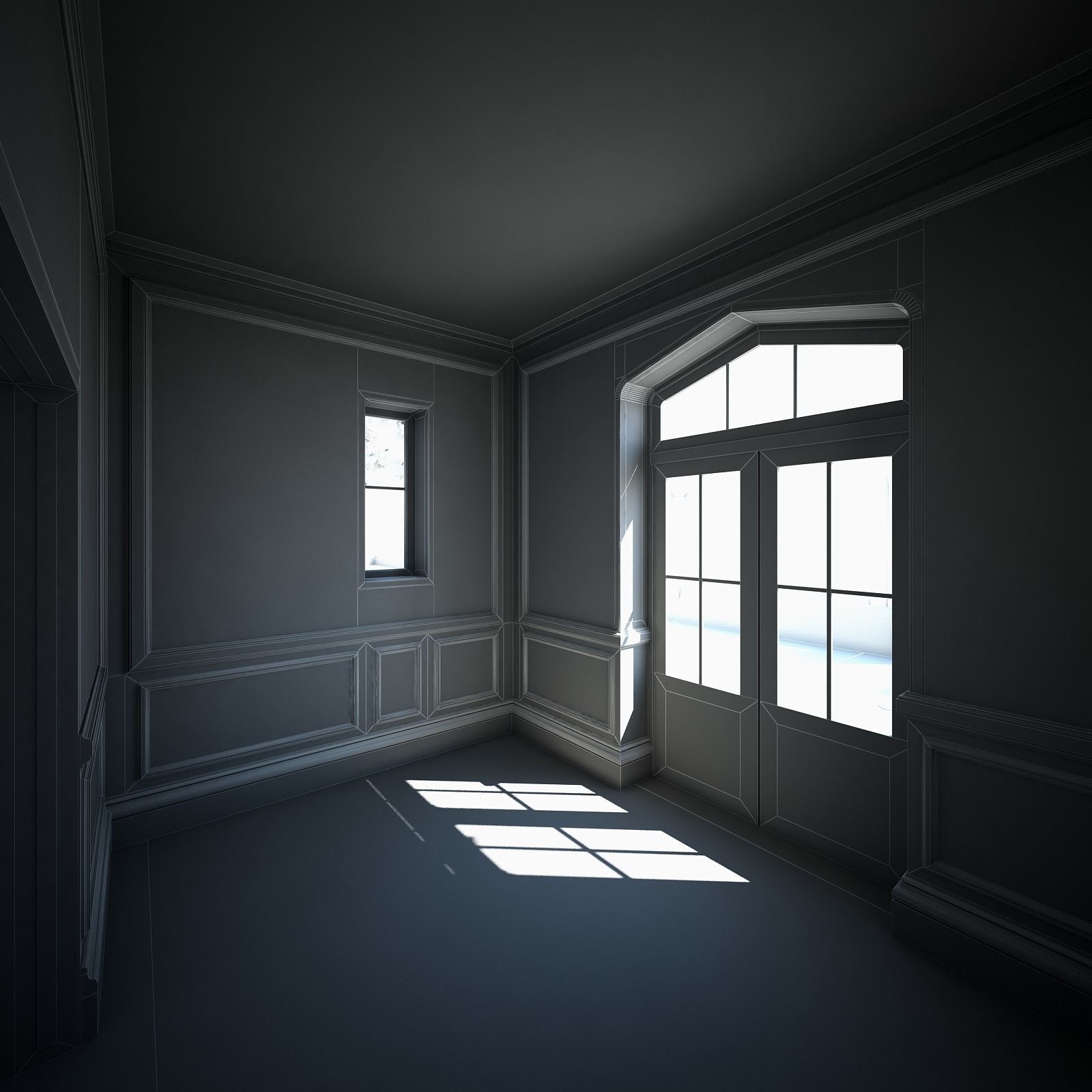 Old House with Interior 3D model_18